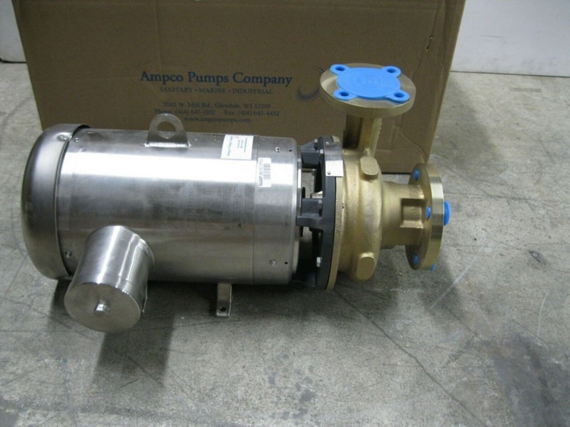 2-1/2" x 2" Ampco ZC2 Al. Bronze Centrifugal Pump 7.5 HP Motor NEW