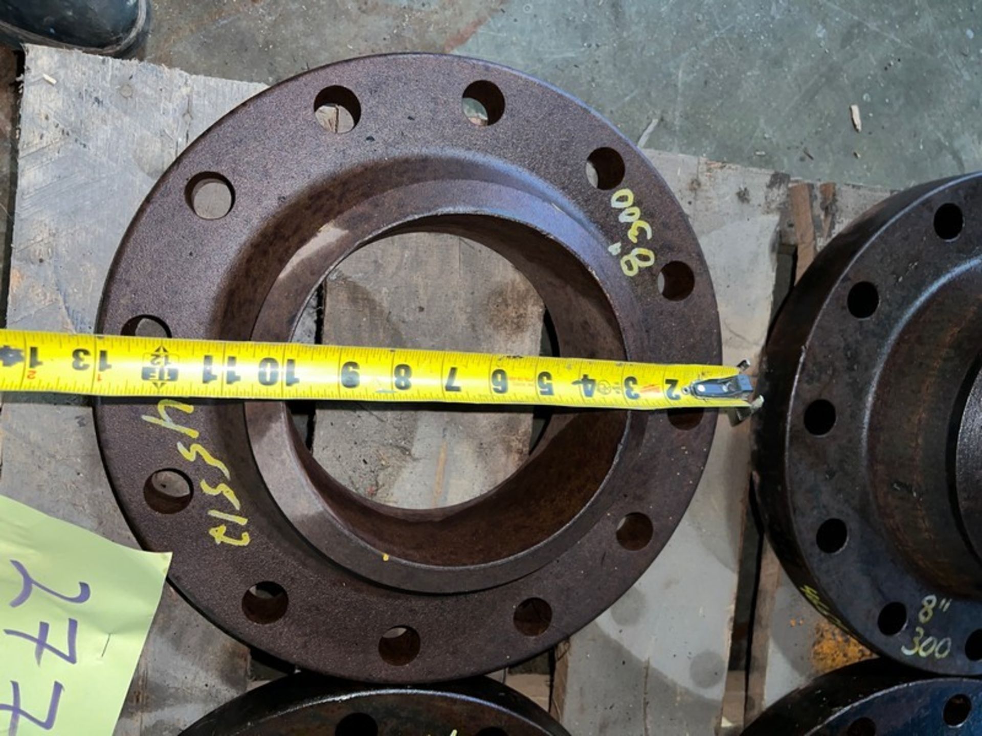 One Lot 4 Iron Pipe Flanges 15" OD, 7" ID, 12 Bolt Holes (RIGGING INCLDED WITH SALE PRICE) --Loading - Image 2 of 3