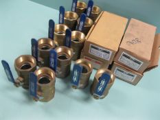 Lot (20) 2" NPT Milwaukee BA-200 400# WOG Brass Ball Valve NEW