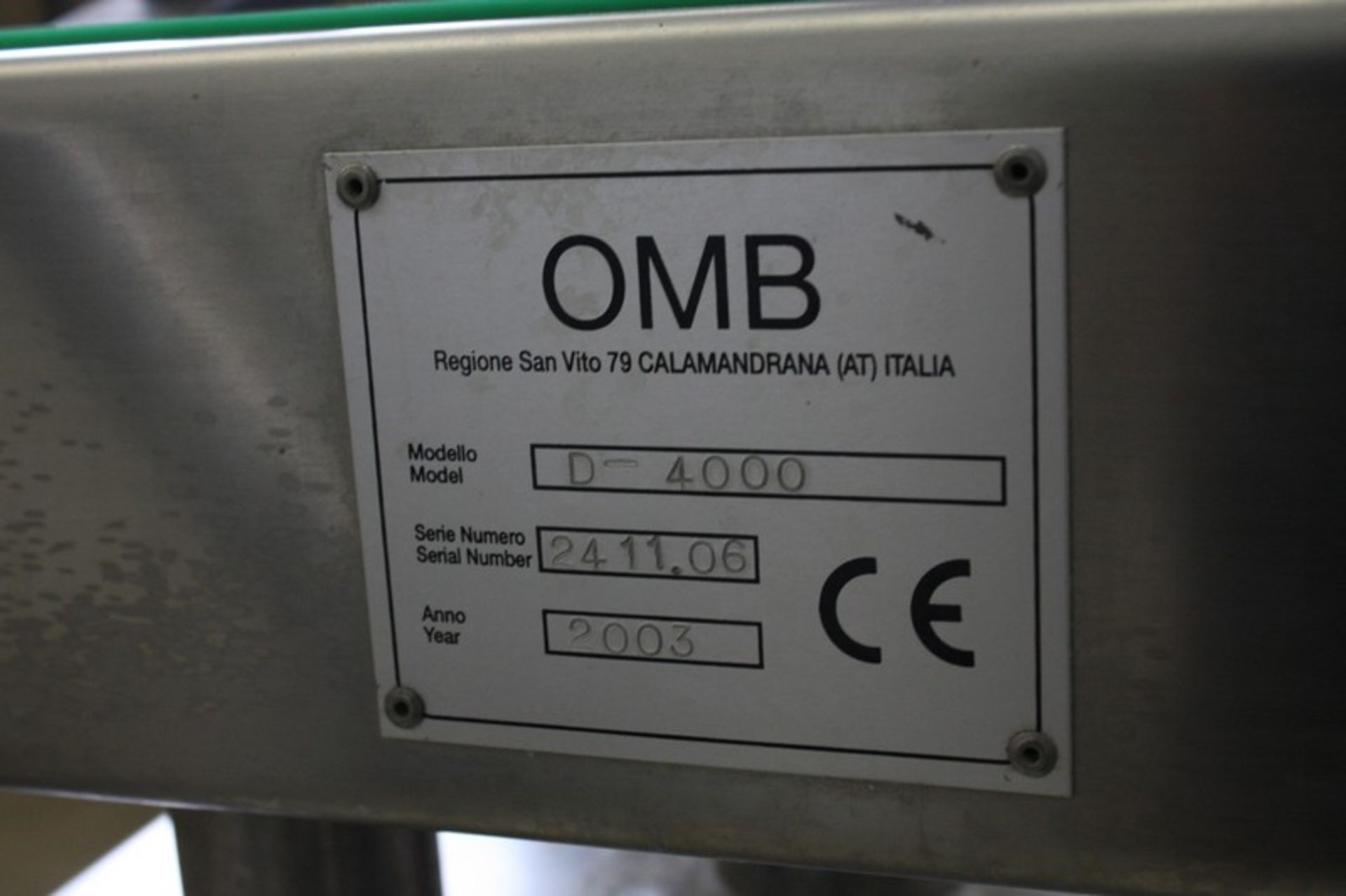 OMB Capsule Placer Capsule Applicator, Model D-4000, S/N 2411.06, Utilized for Wine Bottles ( - Image 4 of 4