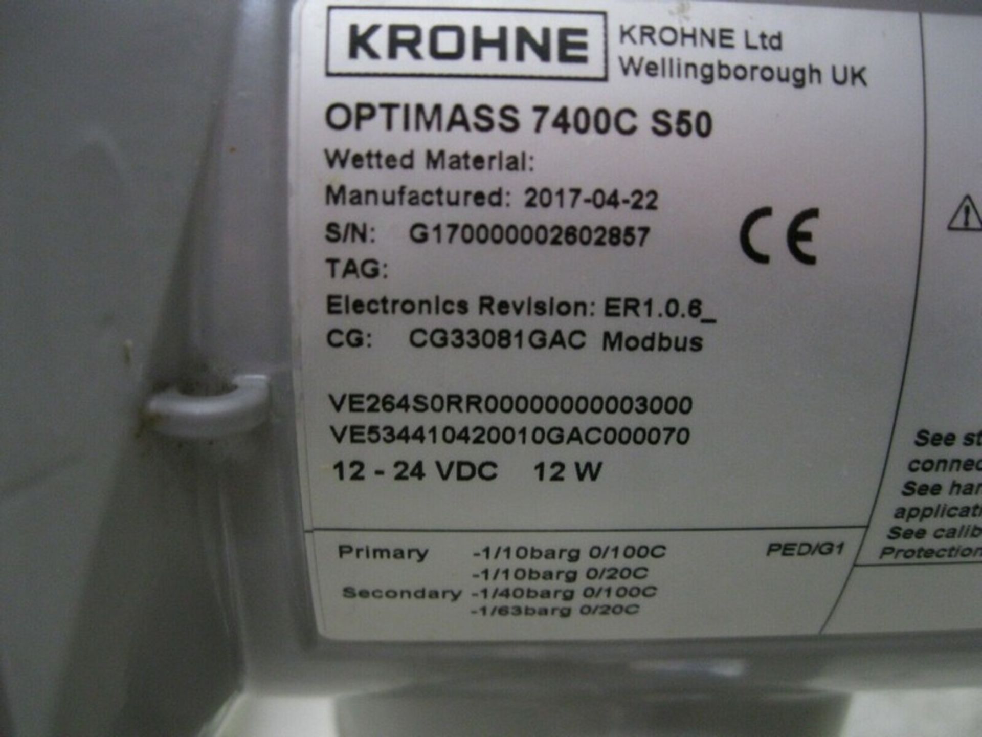 3" Krohne Optimass 7400C S50 Sanitary Modbus Flowmeter NEW Z55 (2976) (NOTE: Packing and - Image 4 of 4