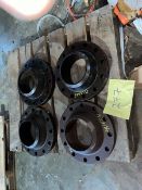 One Lot 4 Iron Pipe Flanges 15" OD, 7" ID, 12 Bolt Holes (RIGGING INCLDED WITH SALE PRICE) --Loading