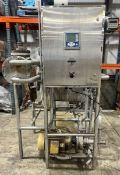 Aprox. 60 Gal. CIP Skid with Valving, Ampco 20 hp Pump - 3520 RPM, Tubular Heat Exchanger, S/S