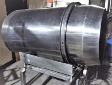 30" Diameter x 60" L S/S Sanitary Coating Tumble Drum, All S/S Sanitary, 1/2 hp 230/460 V Drive,