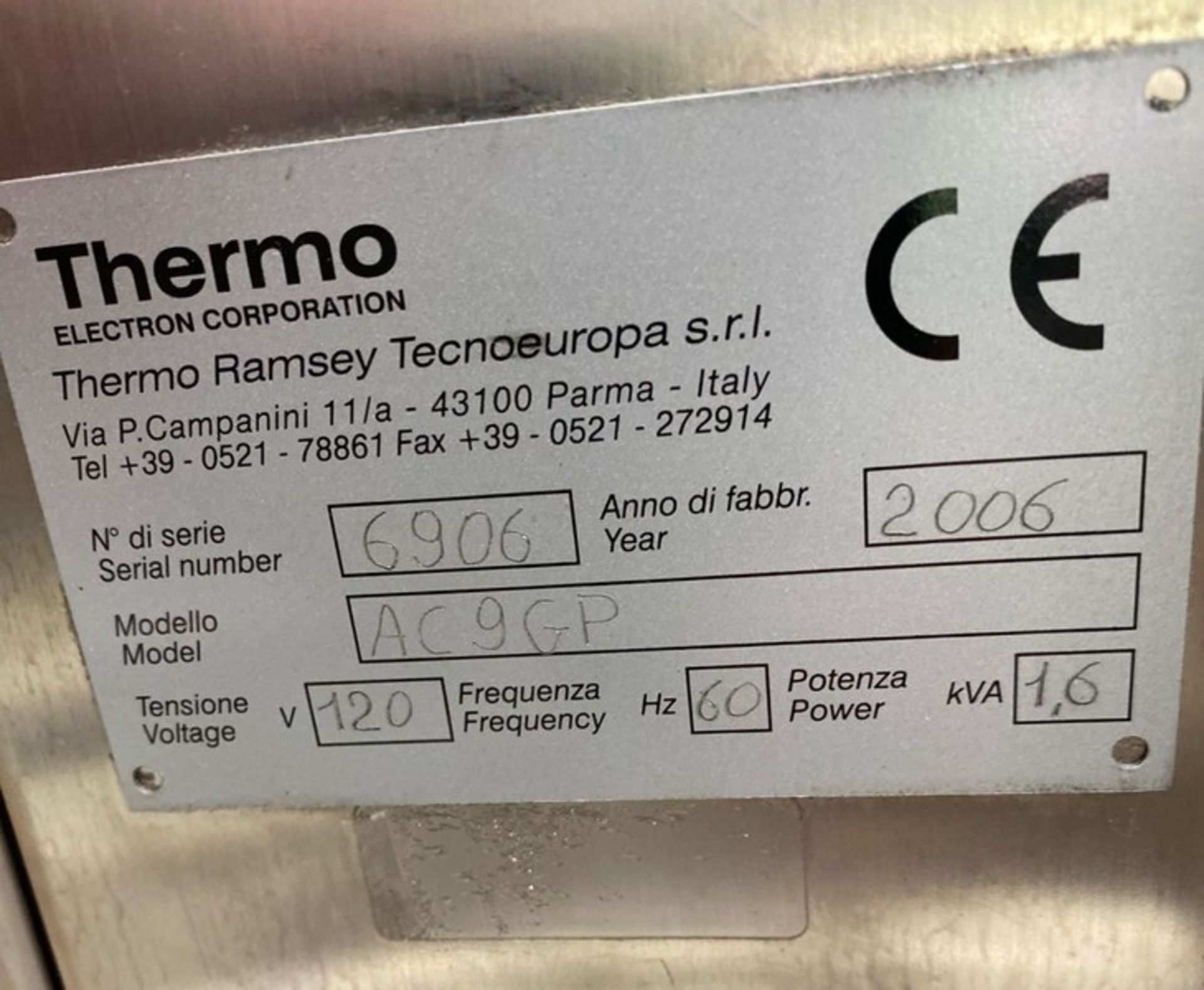 Thermo Electron Checkweigher, Thermo Electron AC9GP Thermo Ramsey Versaweigh checkweigher with - Image 3 of 13