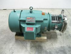 2" x 1-1/2" Tri-Clover C218 Sanitary Centrifugal Pump 15 HP Motor (NOTE: Packing and Palletizing