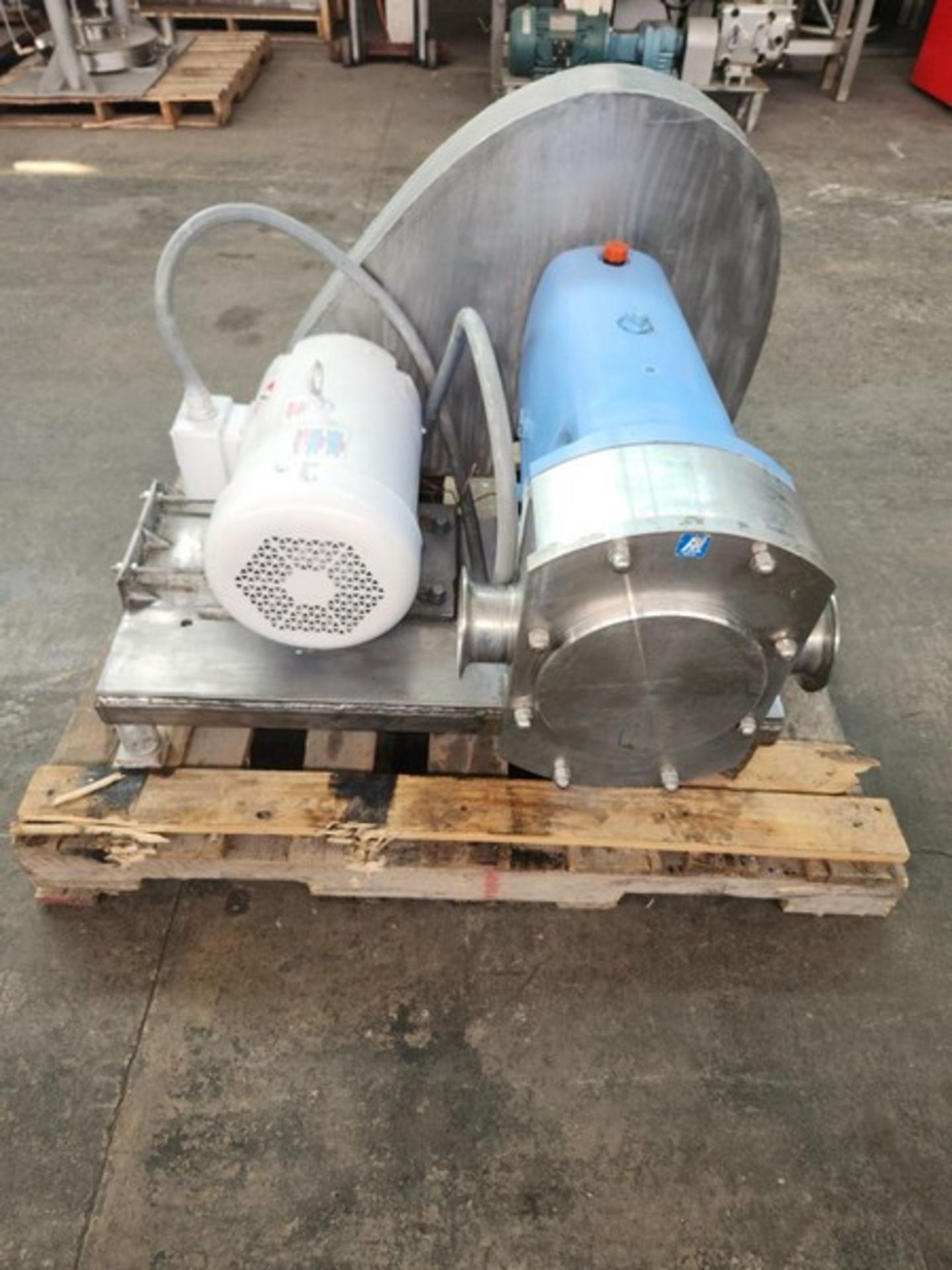 G & H (Alfa Laval) 7.5 hp 4" S/S Sanitary Positive Displacement Pump, Model 822, S/N 95-8-50174 with - Image 14 of 15