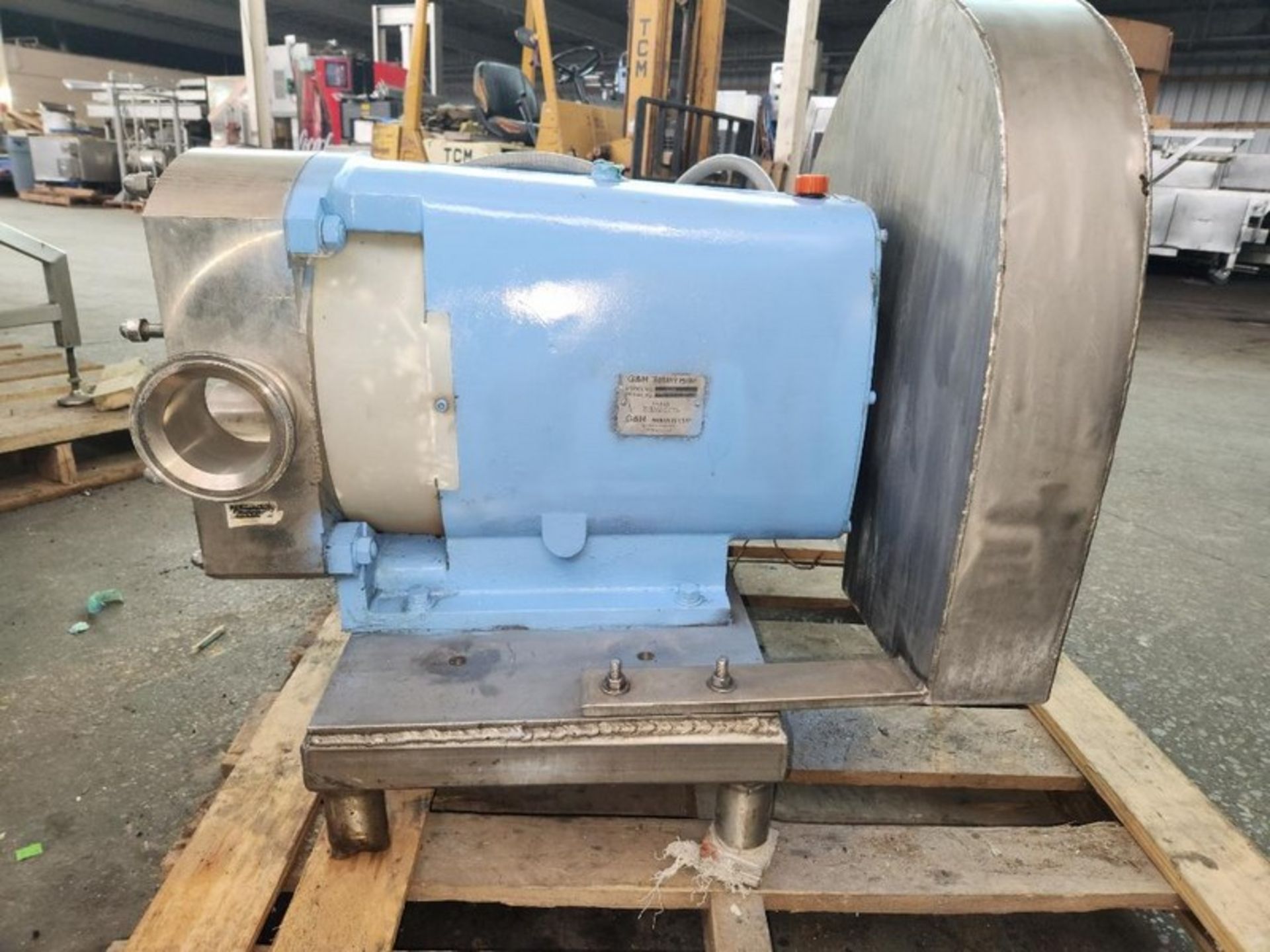 G & H (Alfa Laval) 7.5 hp 4" S/S Sanitary Positive Displacement Pump, Model 822, S/N 95-8-50174 with - Image 7 of 15