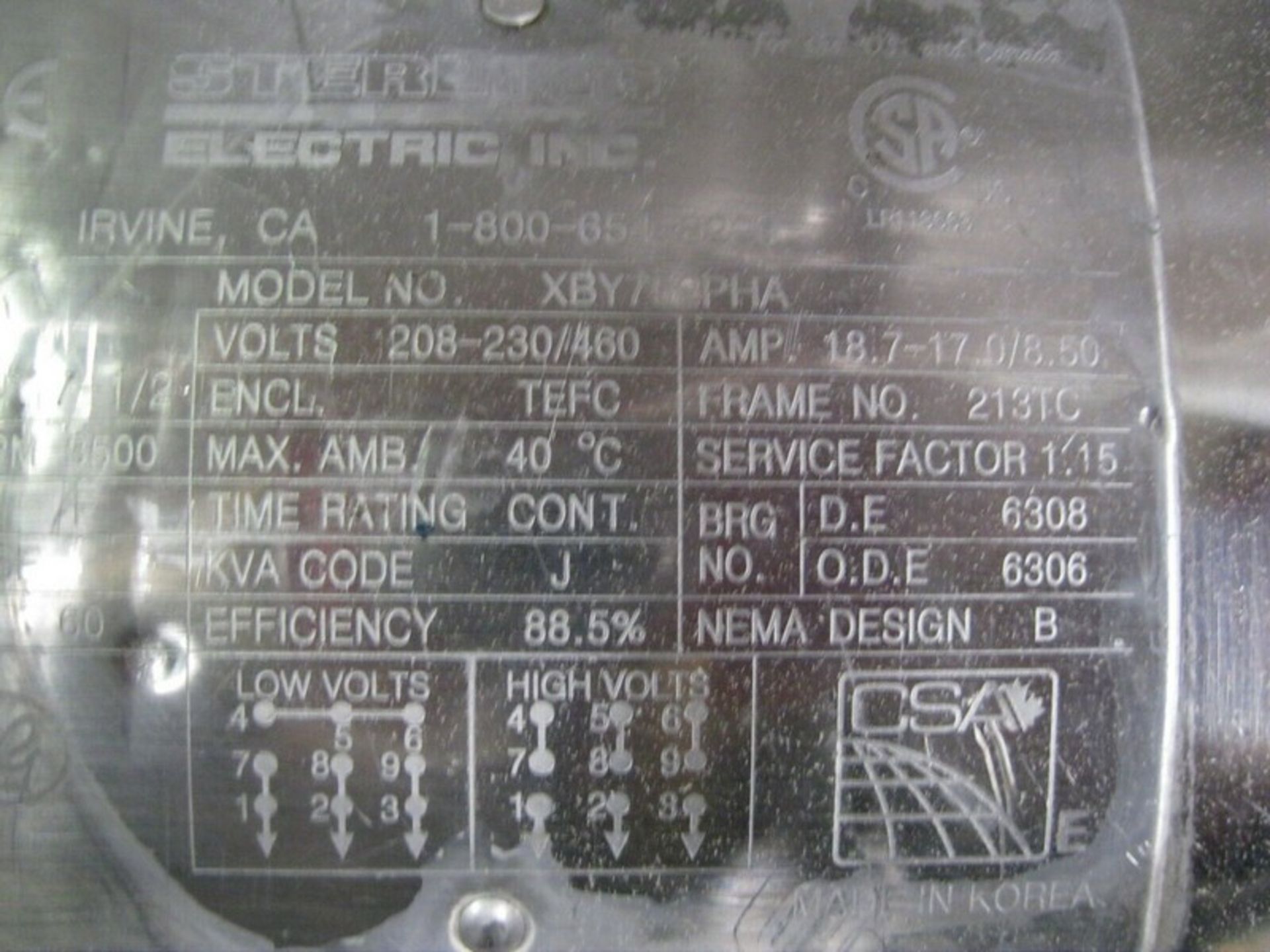 2-1/2" x 1-1/2" Ampco C316 C Series SS Centrifugal Pump 7.5 HP Motor AS IS - Image 8 of 9