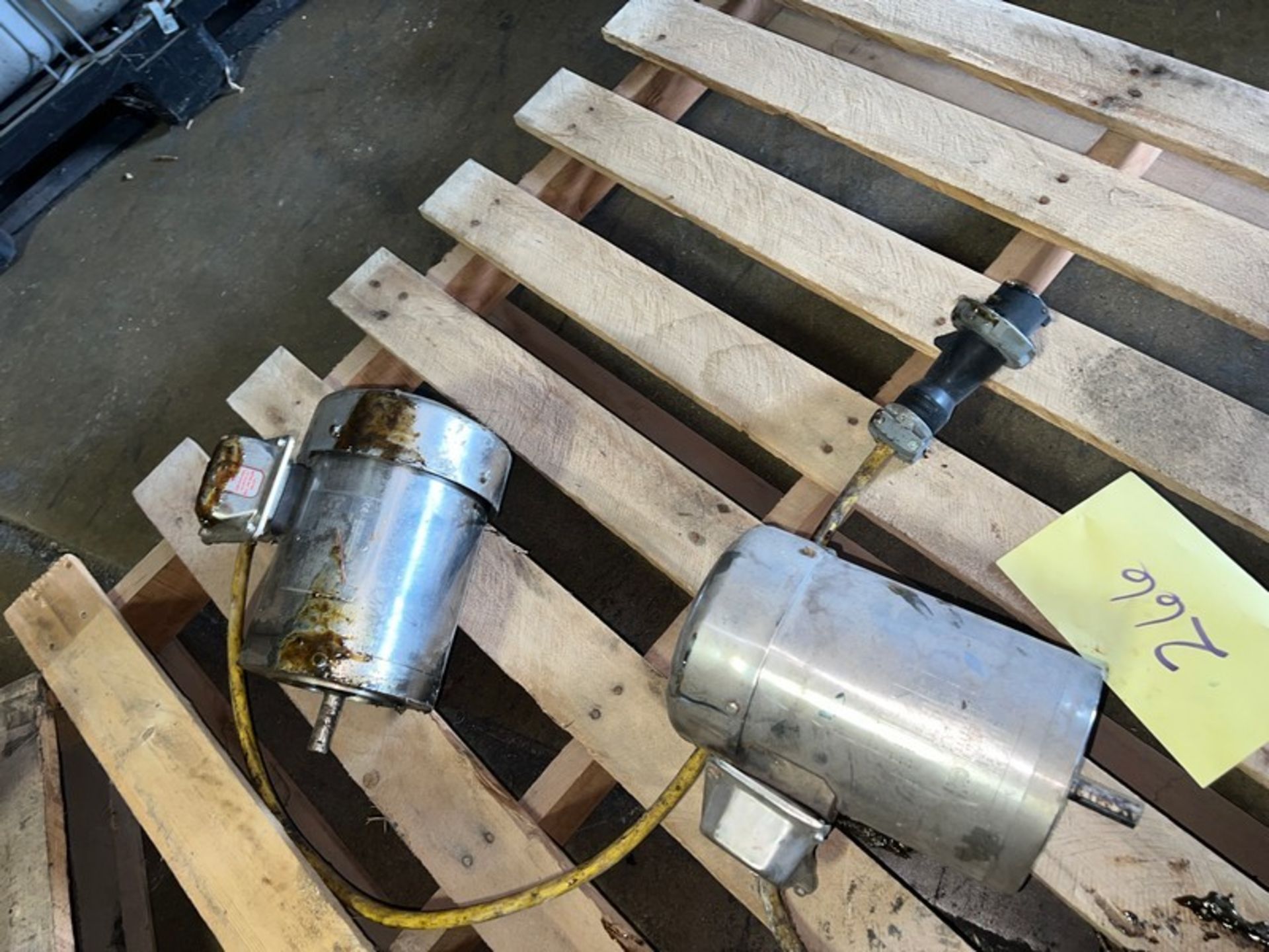 One Lot, Two Washdown SS Motors (RIGGING INCLDED WITH SALE PRICE) --Loading Fee $35.00***EUSA***