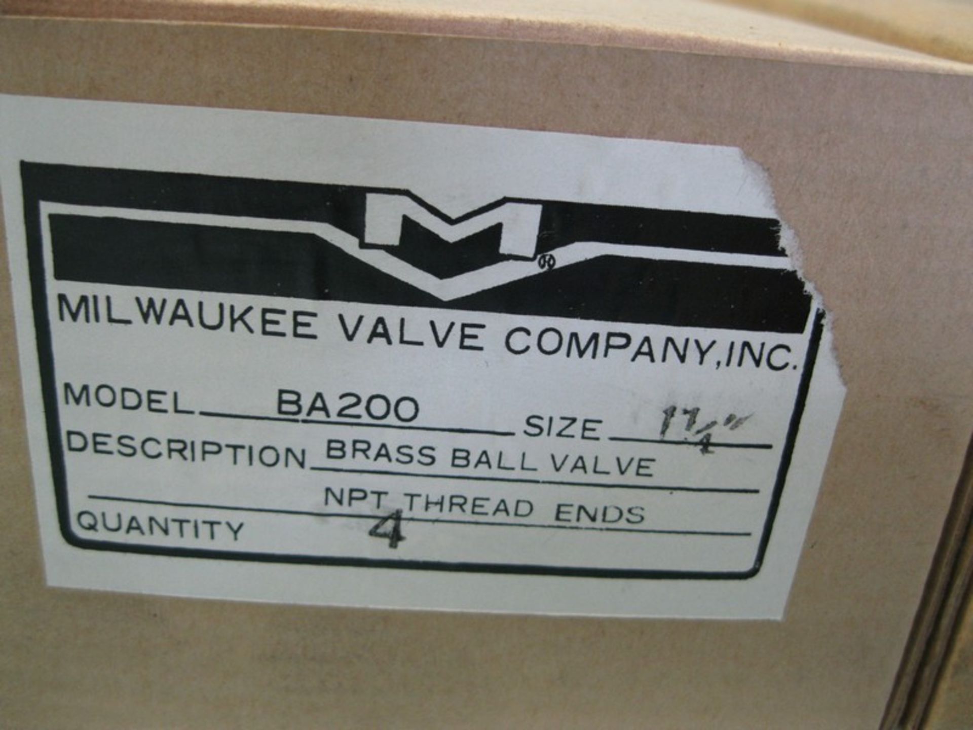 Lot (40) 1-1/4" NPT Milwaukee 400# WOG BA-200 Brass Ball Valve NEW - Image 6 of 7