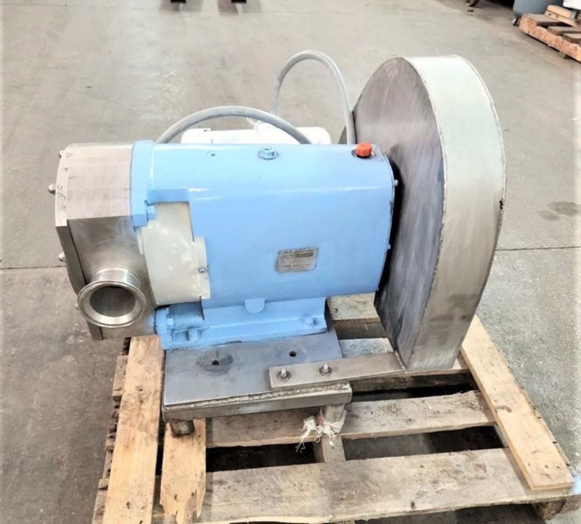 G & H (Alfa Laval) 7.5 hp 4" S/S Sanitary Positive Displacement Pump, Model 822, S/N 95-8-50174 with - Image 3 of 15