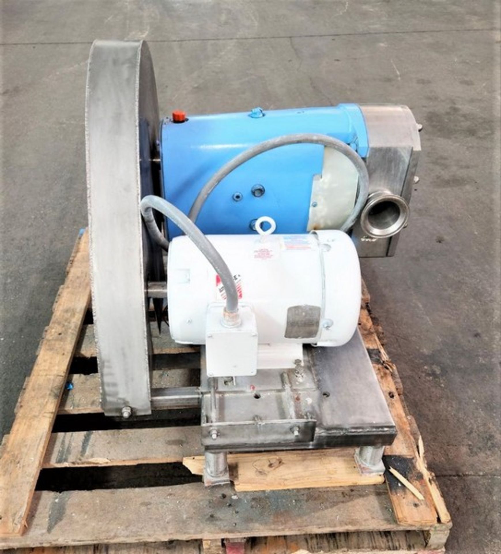 G & H (Alfa Laval) 7.5 hp 4" S/S Sanitary Positive Displacement Pump, Model 822, S/N 95-8-50174 with - Image 2 of 15