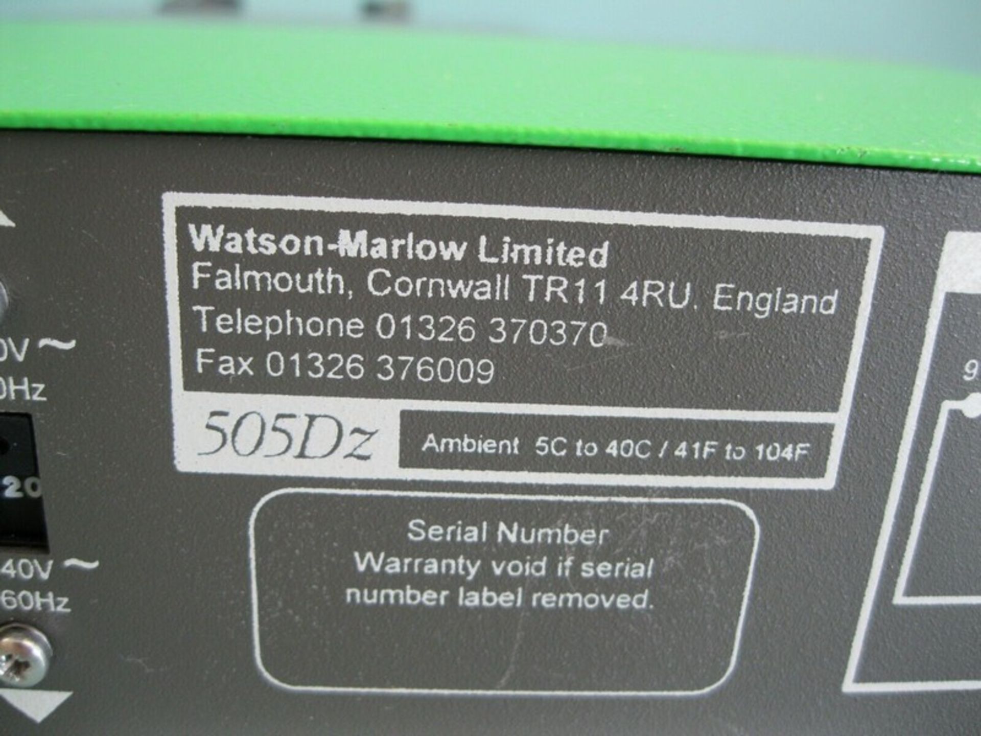 Watson Marlow 505Dz Peristaltic Pump (NOTE: Packing and Palletizing Can Be Provided By - Image 3 of 6