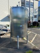 Aprox. 500 Gal. S/S Single Wall Tank, Internal Dims.: Aprox. 68” Tall x 48” Dia., with Hinge Lid,