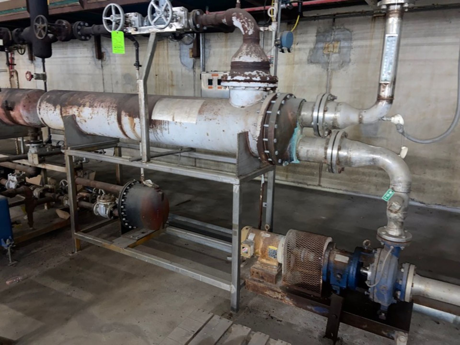 2007 Bell & Gossett Shell & Tube Heat Exchanger, with Related Steam Valving, Includes Odessa 5 hp - Image 12 of 22