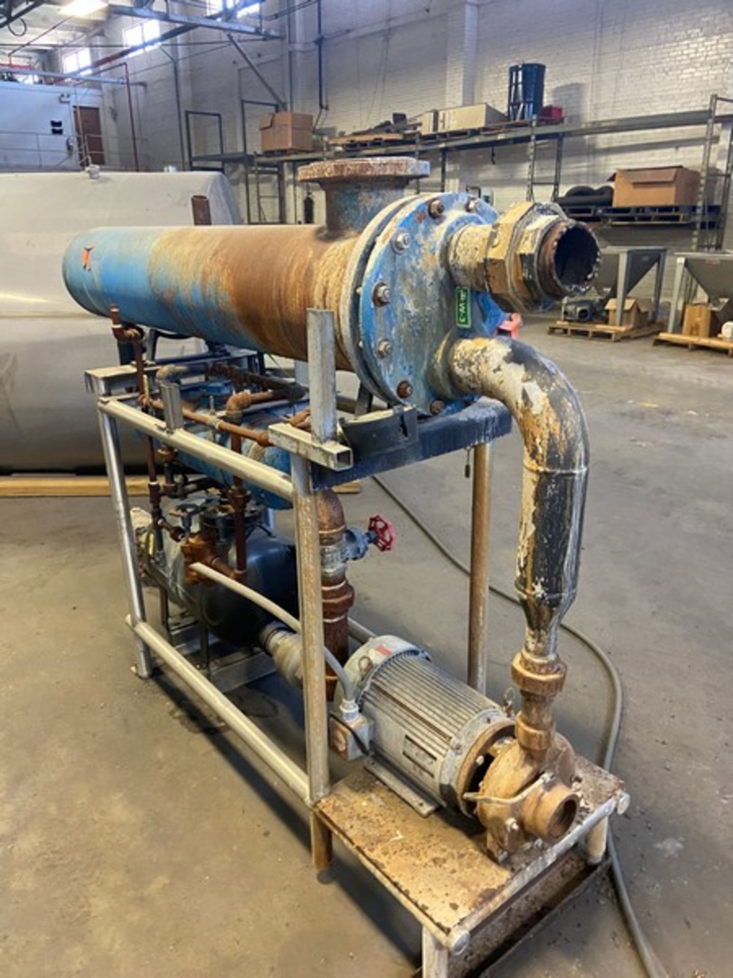 Shell & Tube Heat Exchanger, Includes Centrifugal Pump, with Related Valving & Piping on Skid, - Image 5 of 5
