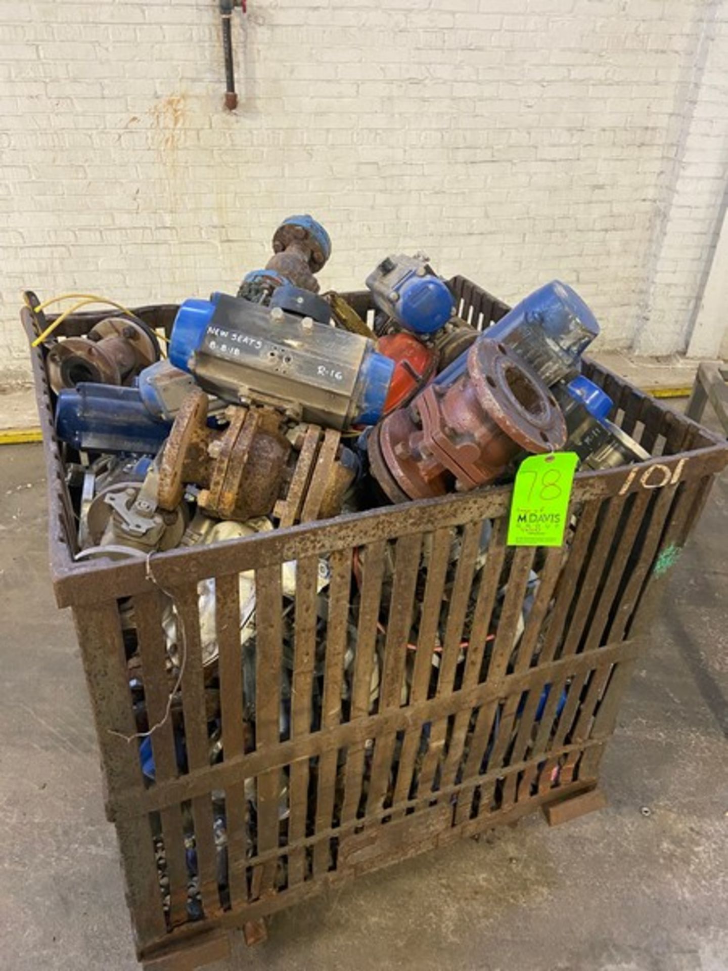 Cage of Pneumatic Ball Valves, Some with Control Top (LOCATED IN CRYSTAL CITY, TX)