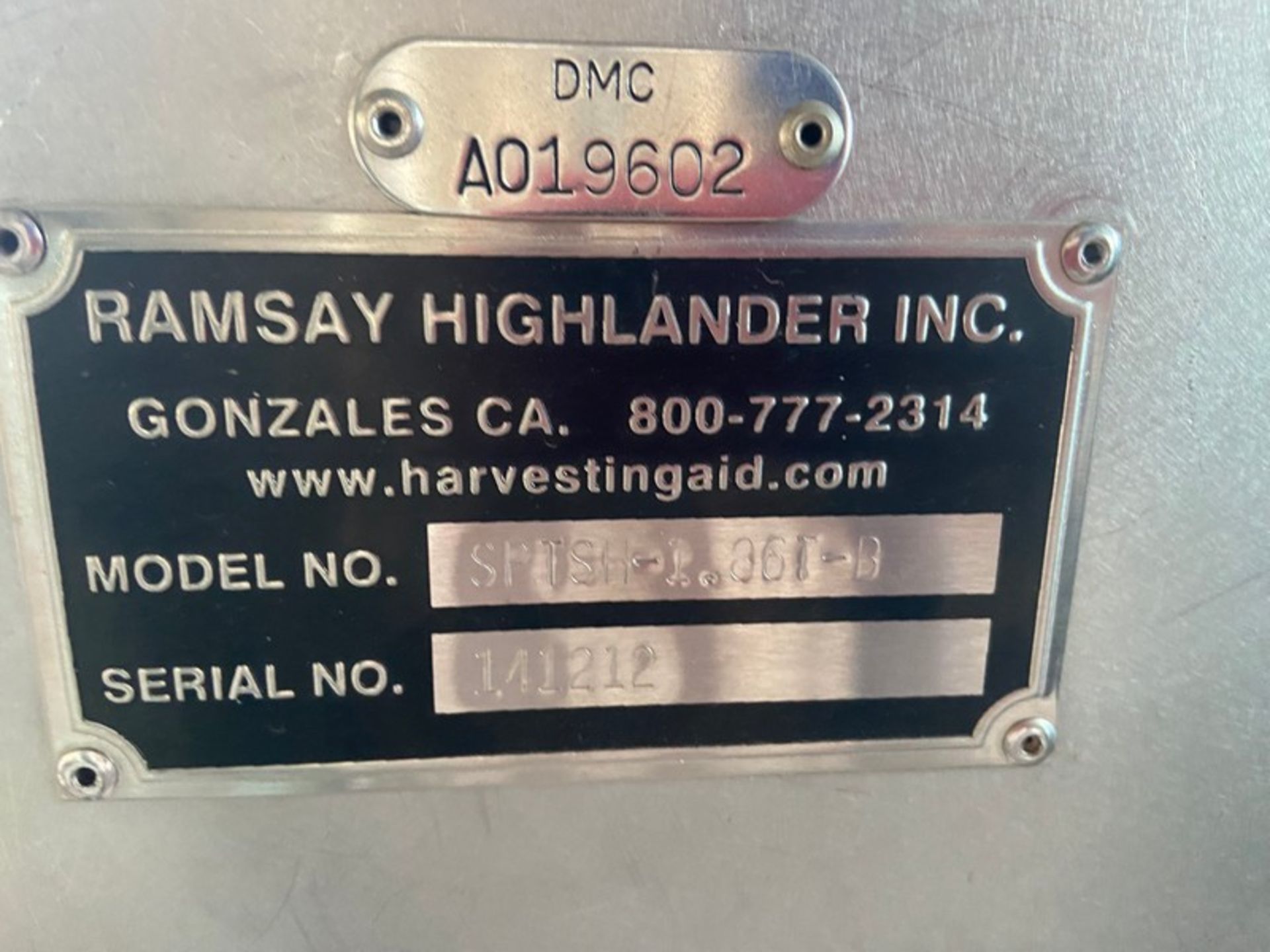 Ramsay Highlander Inc. Harvester, M/N SPTSH-1.86T-B, S/N 141212, Side Conveyor with Track, with John - Image 18 of 26