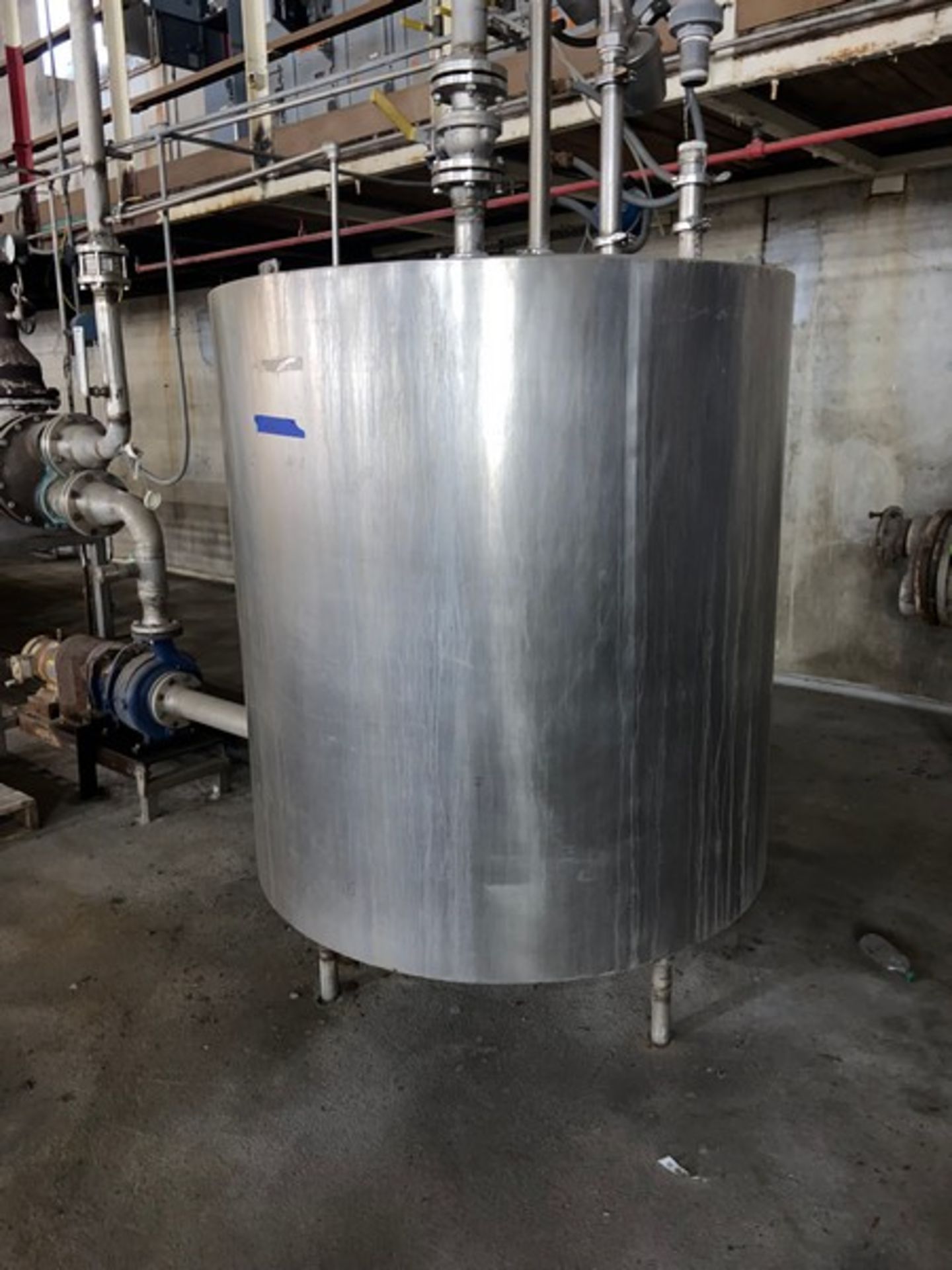 Damrow Bros. 400 Gal. S/S Vertical Insulated Tank, S/N 25609, with S/S Hinge Lid, Mounted on S/S - Image 10 of 16