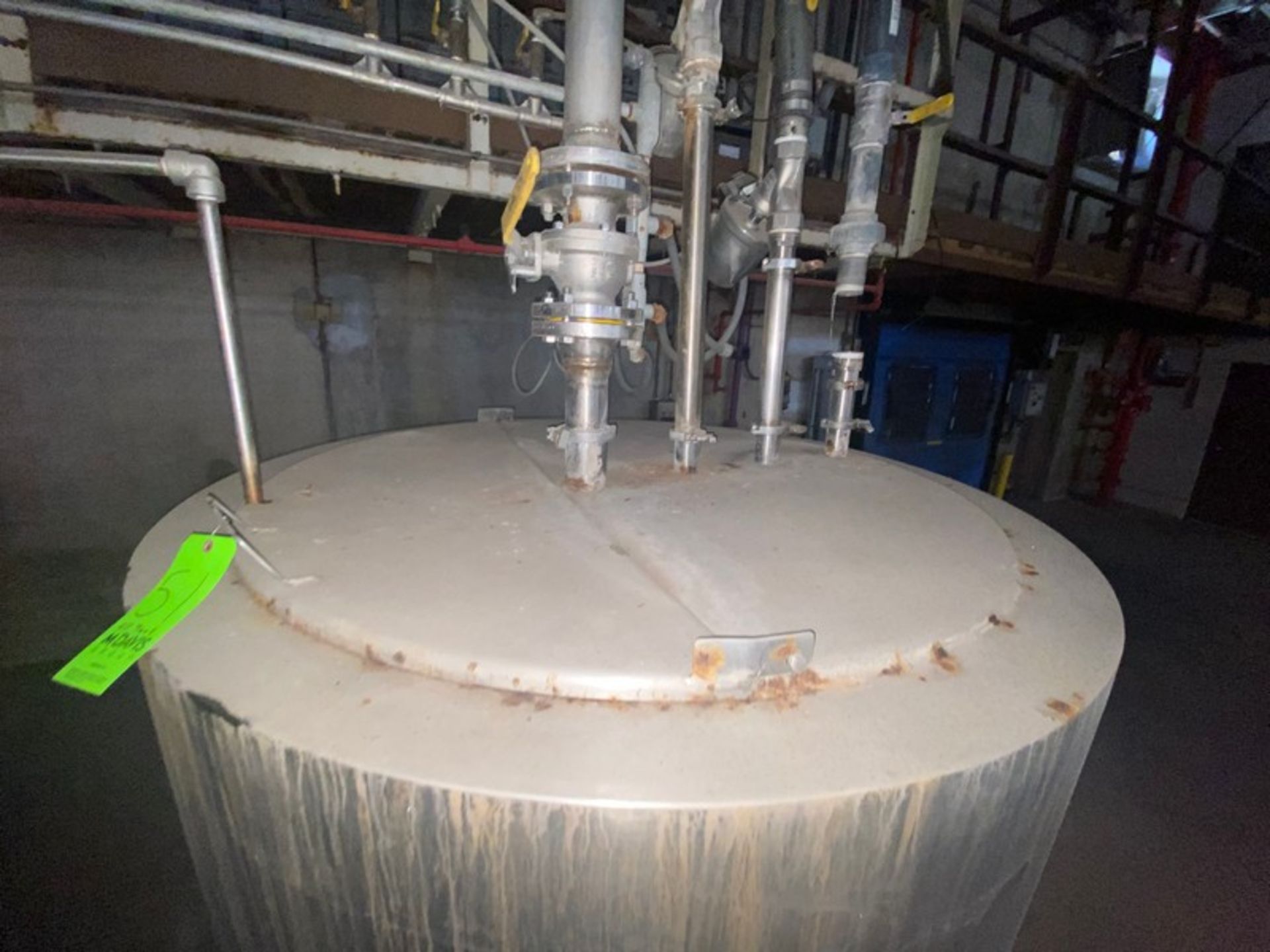 Damrow Bros. 400 Gal. S/S Vertical Insulated Tank, S/N 25609, with S/S Hinge Lid, Mounted on S/S - Image 15 of 16