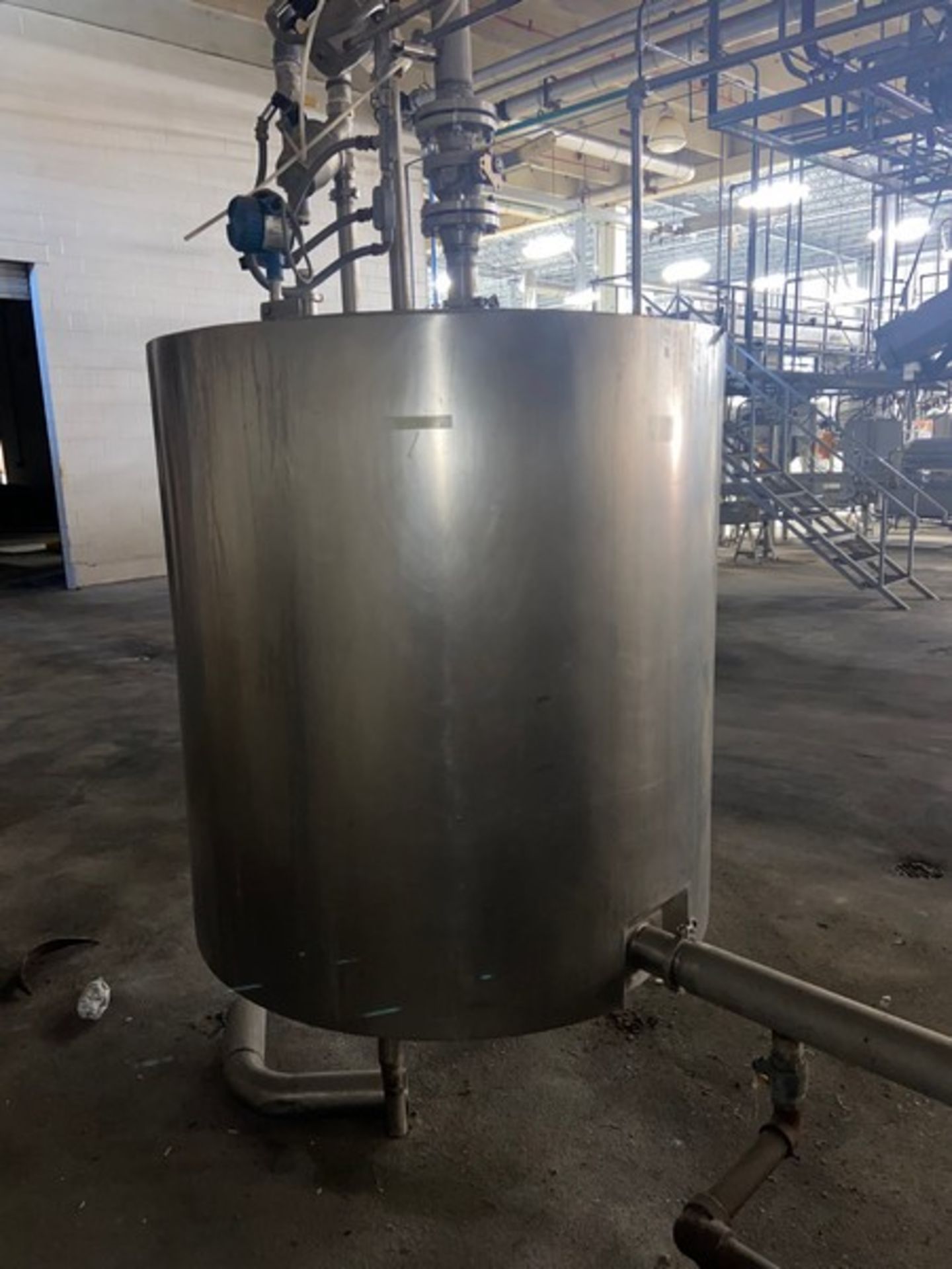 Damrow Bros. 400 Gal. S/S Vertical Insulated Tank, S/N 25609, with S/S Hinge Lid, Mounted on S/S - Image 12 of 16