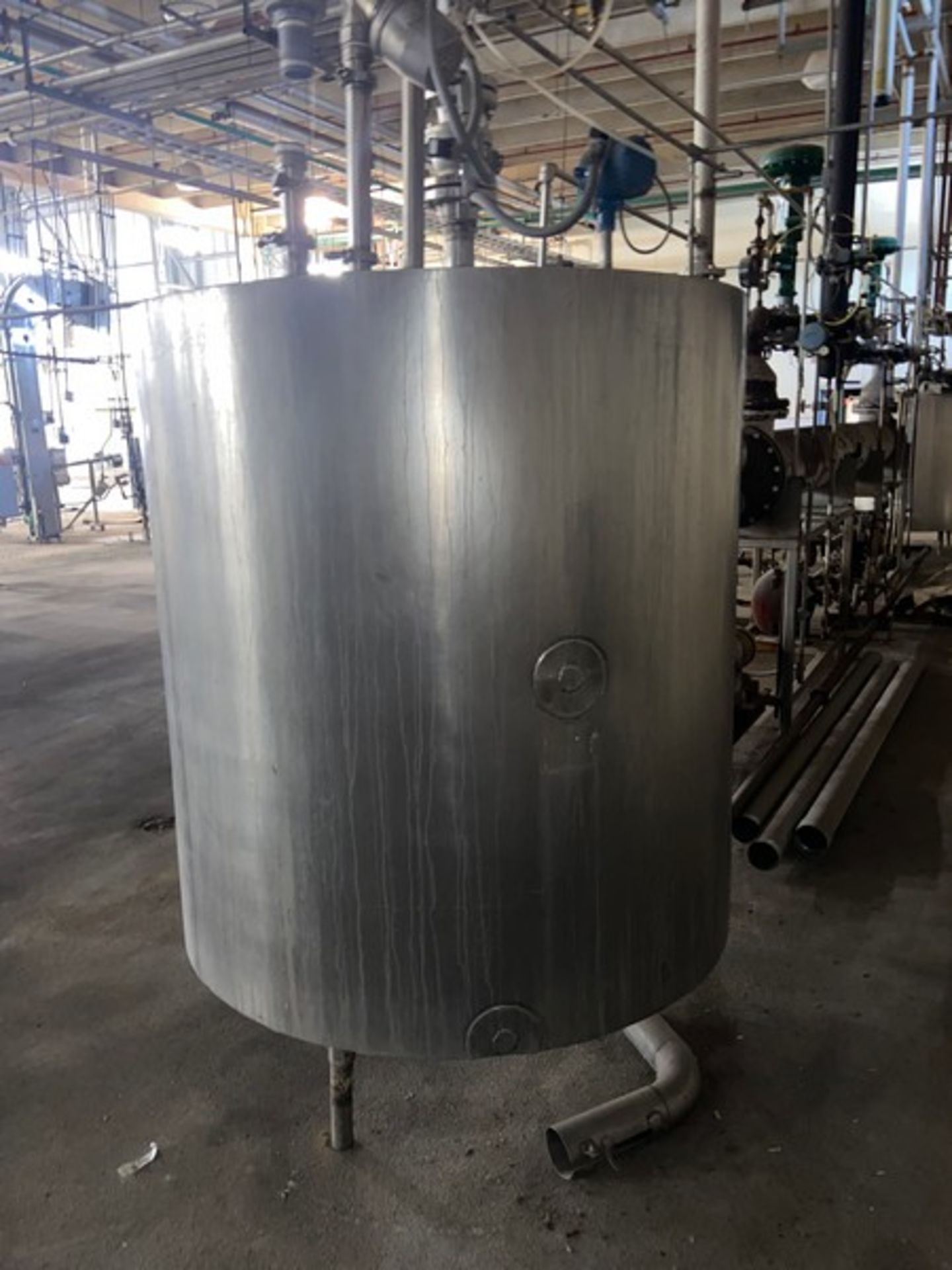 Damrow Bros. 400 Gal. S/S Vertical Insulated Tank, S/N 25609, with S/S Hinge Lid, Mounted on S/S - Image 3 of 16