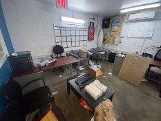Contents of Office Area, Includes Desks, Chairs, Tables, & Other Present Contents (LOCATED IN RED