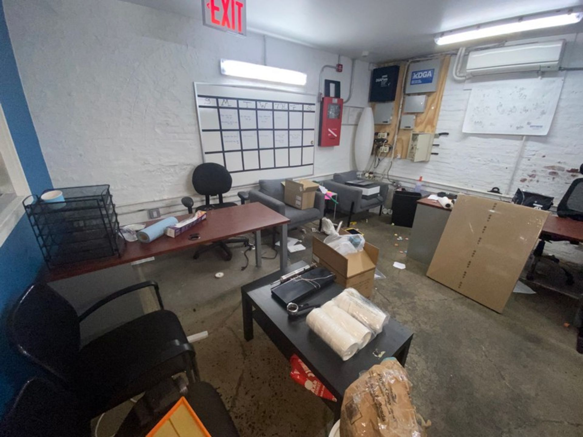 Contents of Office Area, Includes Desks, Chairs, Tables, & Other Present Contents (LOCATED IN RED