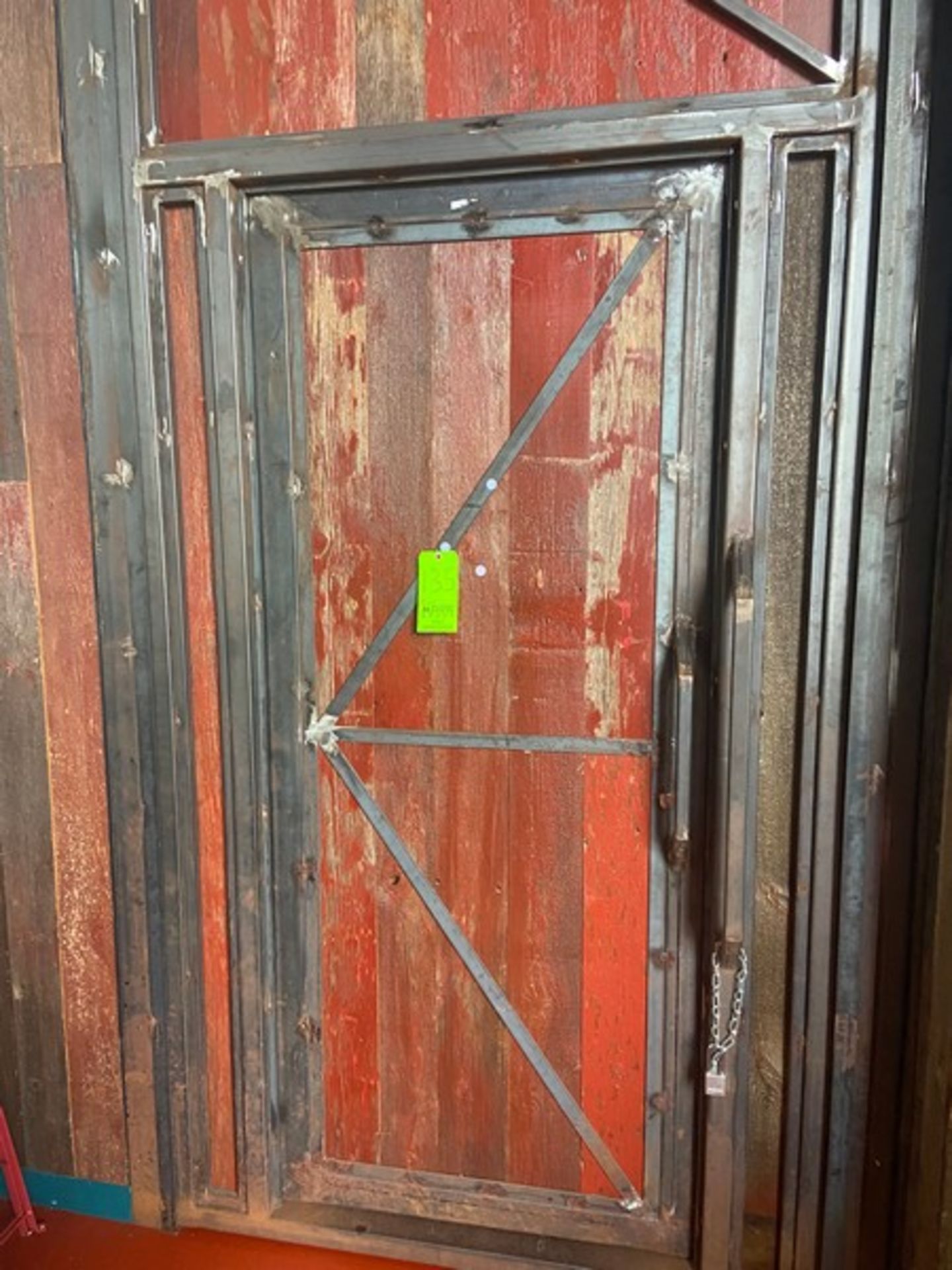 Beautiful Dual Wooden Door, Man Walk Thru Frame, Internal Dims.: Aprox. 54" W x 128" H, with Small - Bild 3 aus 6
