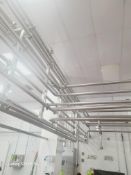 Aprox. 1,000 ft. S/S Tubing, Fittings, Clamps, Check Valves, Plug Valves In Main Process Room (NOTE: