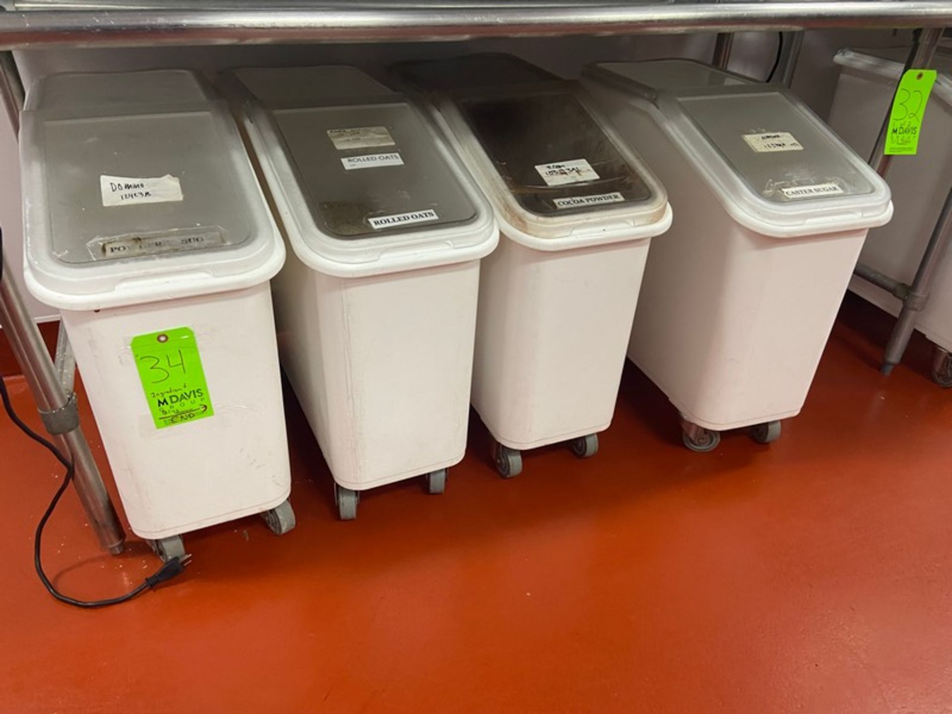 (6) Plastic Ingredient Bins, Mounted on Casters (LOCATED IN RED HOOK BROOKLYN, N.Y.) - Image 2 of 3