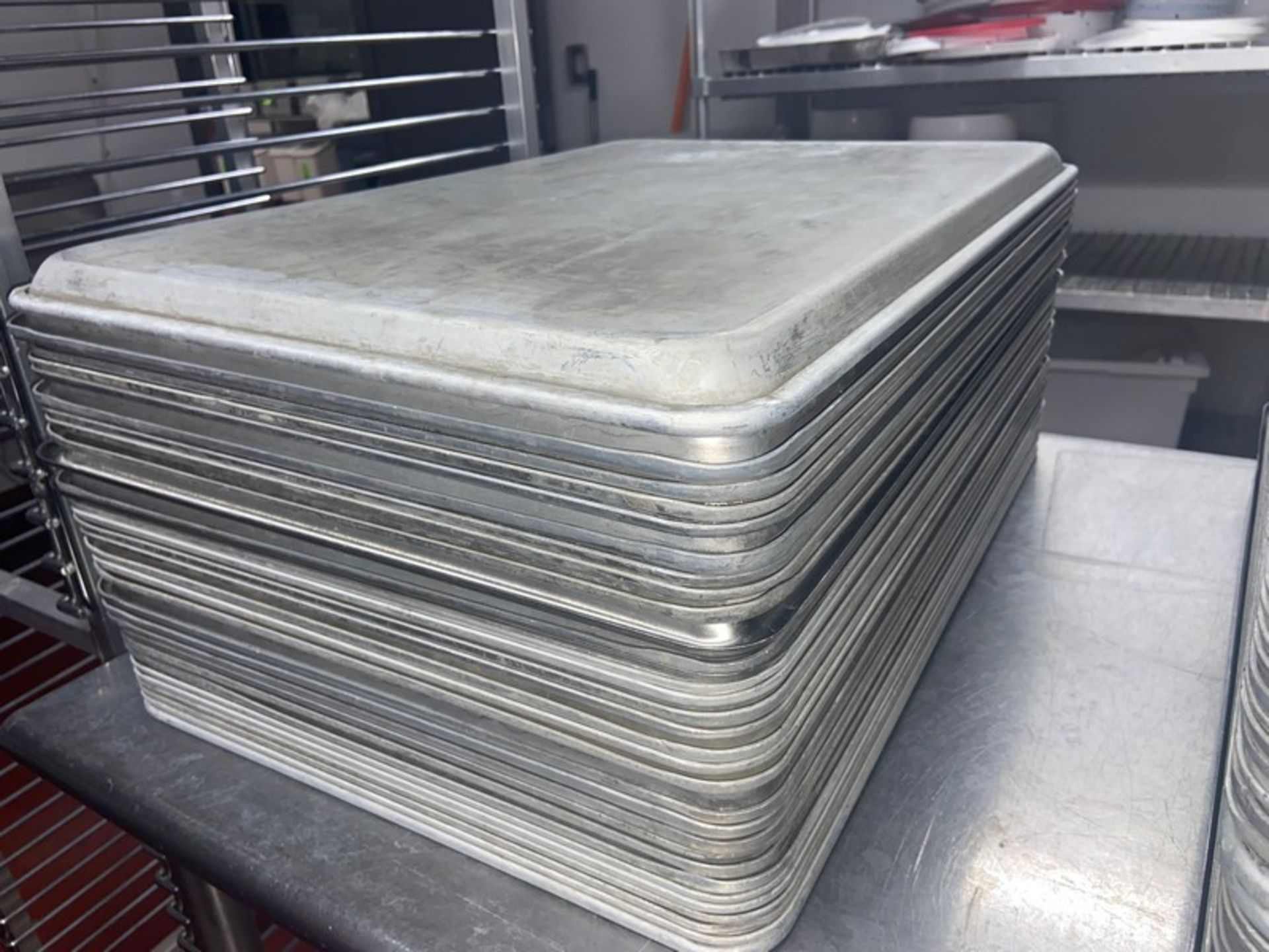 (30) Baking Pans, Internal Dims. of Pans: Aprox. 24" L x 16-1/2" W x 3/4" Deep (LOCATED IN RED - Image 2 of 2