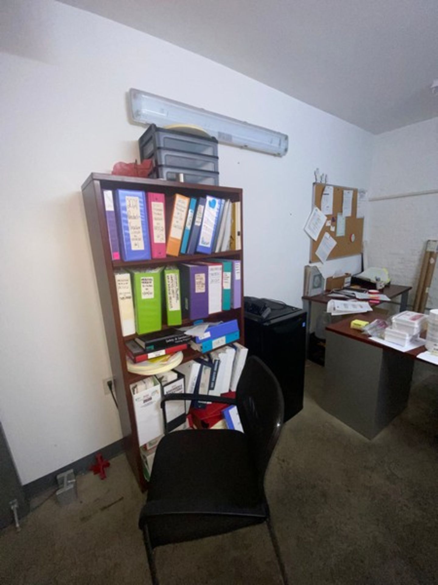 Contents of Office Area, Includes Book Shelf, Table, (2) Office Chairs, & (1) Vertical Filing - Image 3 of 4