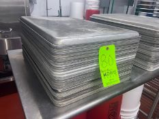 (30) Baking Pans, Internal Dims. of Pans: Aprox. 24" L x 16-1/2" W x 3/4" Deep (LOCATED IN RED