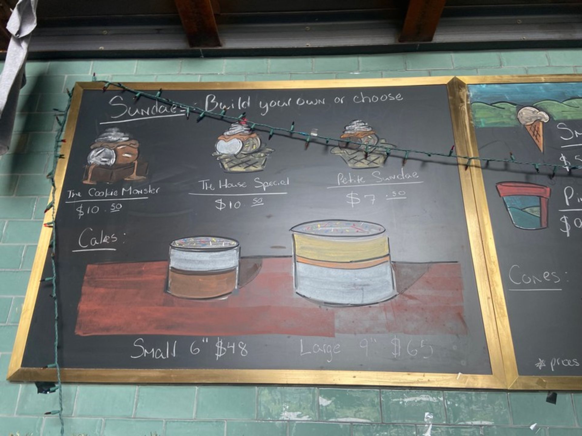 (3) Chalk Board Order Displays, Overall Dims.: Aprox. 48" L x 36" W (LOCATED IN RED HOOK BROOKLYN, - Image 3 of 5