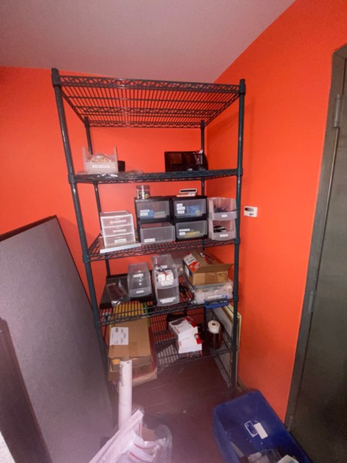 Contents of Conference Room, Includes Conference Room Table, with (7) Chairs, Includes Wire Shelving - Image 5 of 5