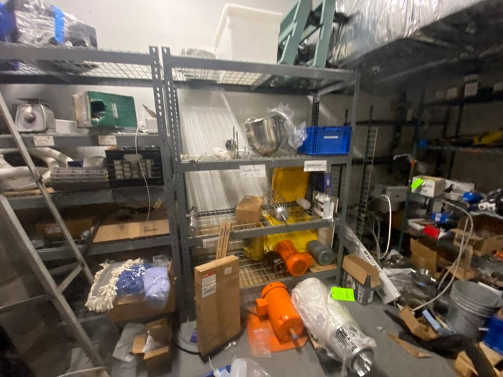 Contents of Back Shelving Area, Includes, Tubing, Electrical Supplies, Scales, Conveyor Parts, - Image 4 of 12