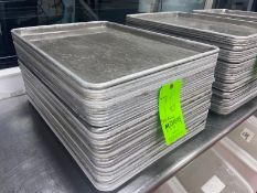 (37) Baking Pans, Internal Dims. of Pans: Aprox. 24" L x 16-1/2" W x 3/4" Deep (LOCATED IN RED