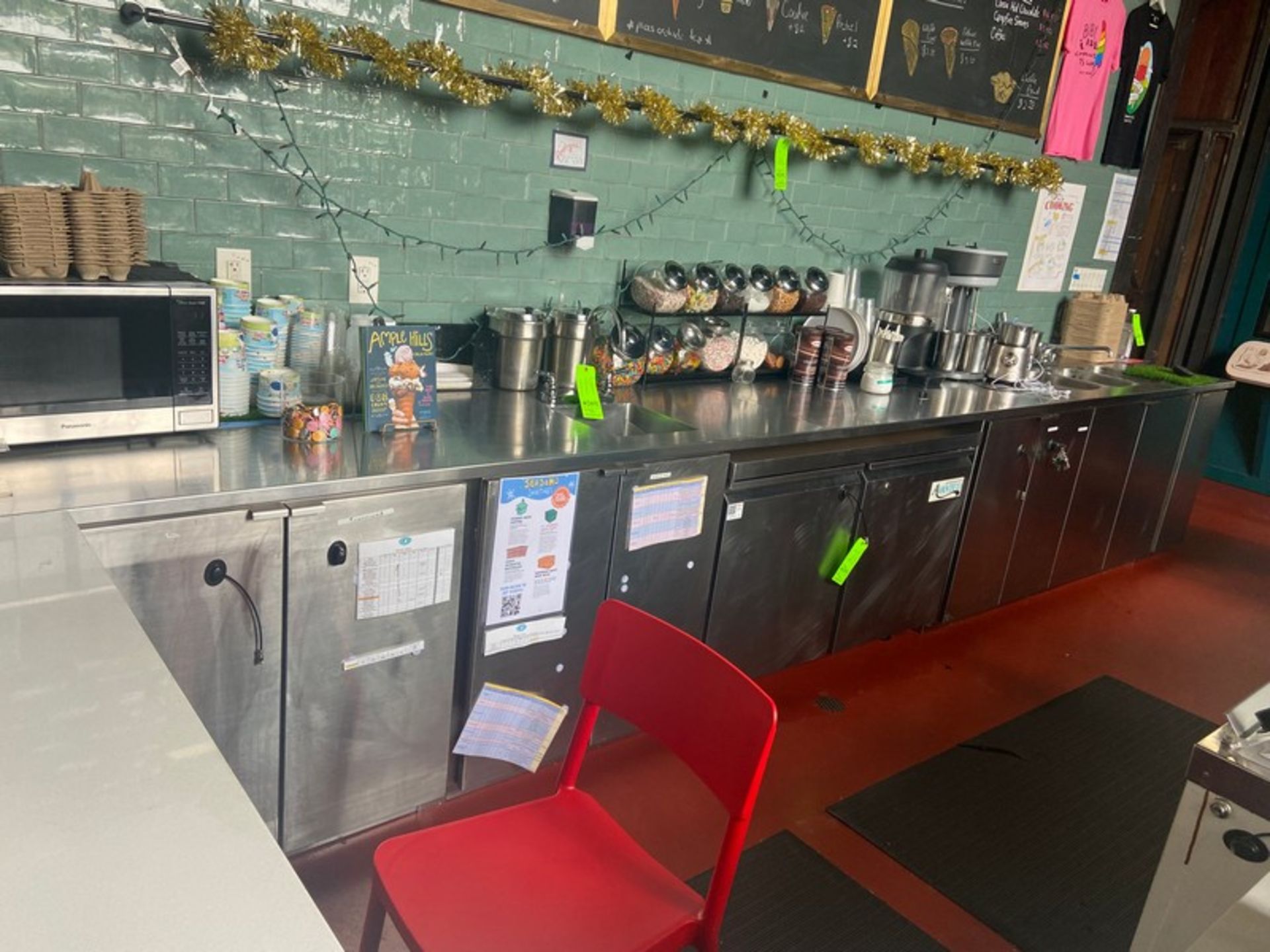 S/S Scoop Shop Counter, Overall Dims.: Aprox. 120" L x 30" W x 36"H (LOCATED IN RED HOOK BROOKLYN, - Image 2 of 4