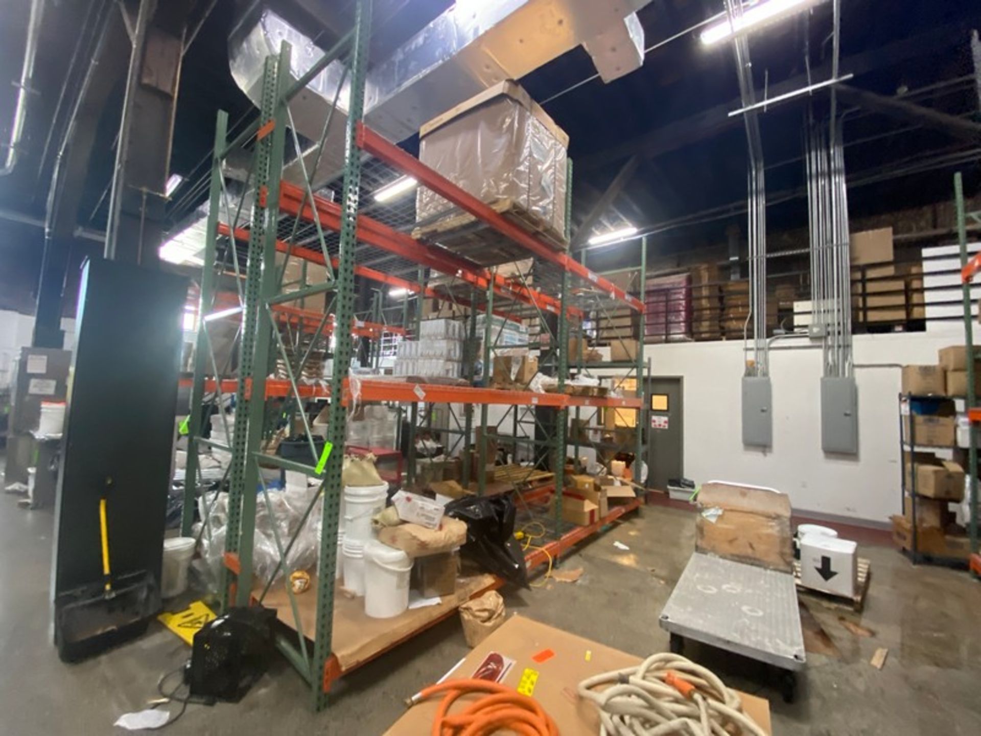 4-Sections of Pallet Racking, with Uprights & (4) Pair of Cross Beams(LOCATED IN RED HOOK