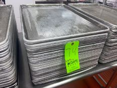 (37) Baking Pans, Internal Dims. of Pans: Aprox. 24" L x 16-1/2" W x 3/4" Deep (LOCATED IN RED