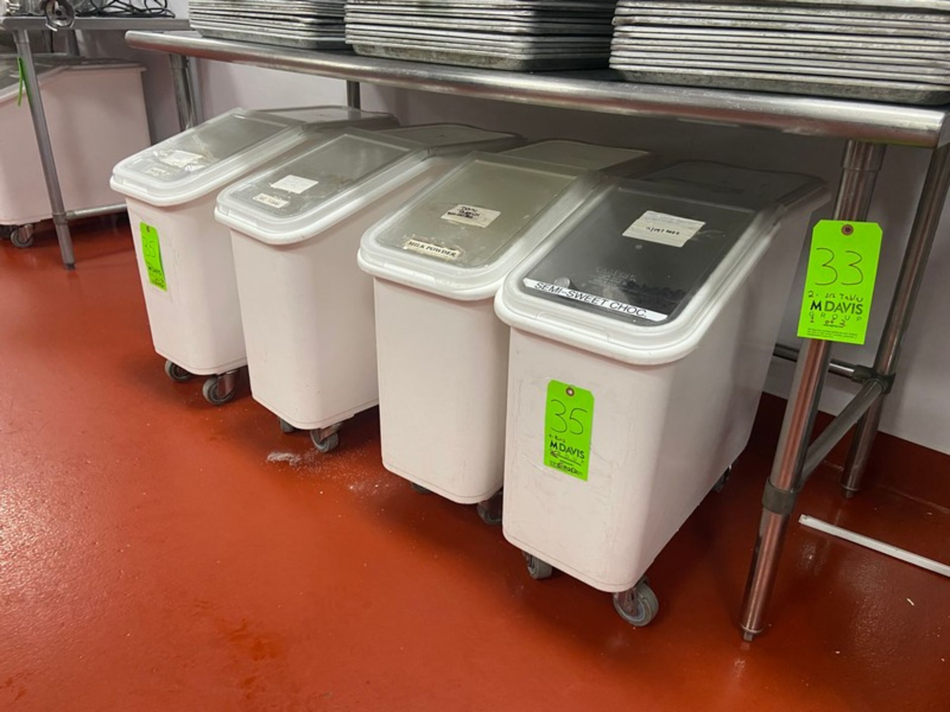 (4) Plastic Ingredient Bins, Mounted on Casters (LOCATED IN RED HOOK BROOKLYN, N.Y.) - Image 2 of 2