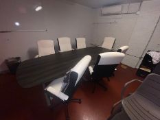 Contents of Conference Room, Includes Conference Room Table, with (7) Chairs, Includes Wire Shelving