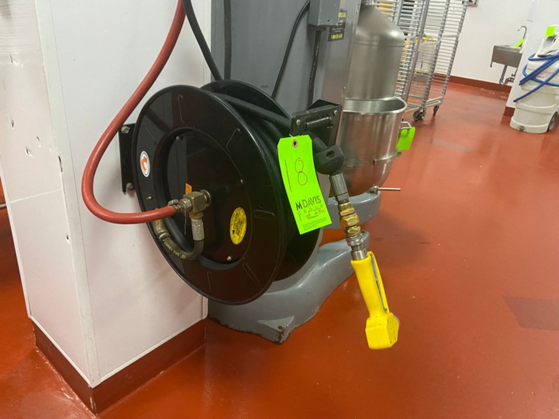 Pneumatic Hose Reel & Water Hose Reel, Both Units Wall Mounted (LOCATED IN RED HOOK BROOKLYN, N.Y.)