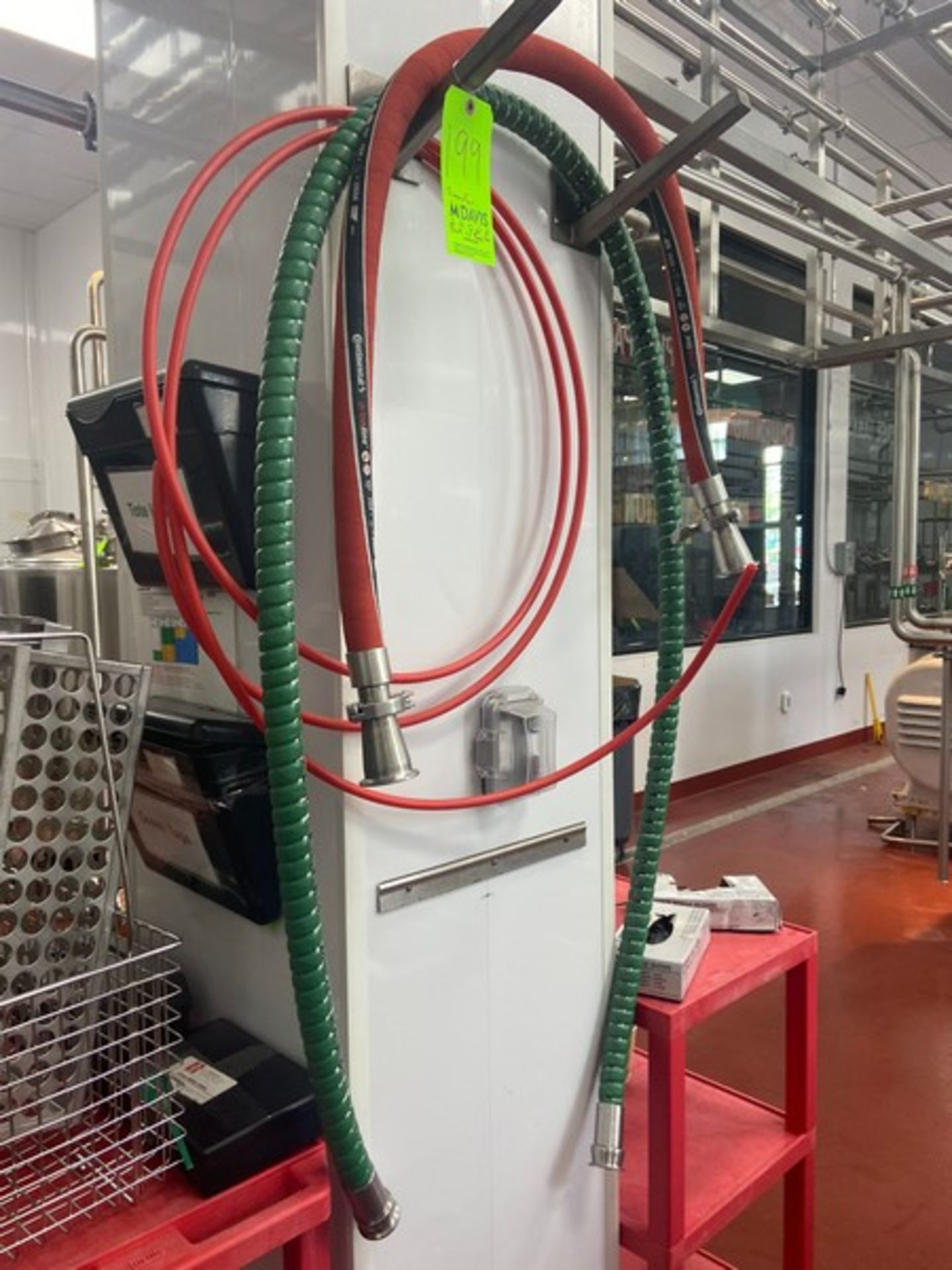 Transfer Hoses & S/S Wall Mounted Rack (LOCATED IN RED HOOK BROOKLYN, N.Y.)