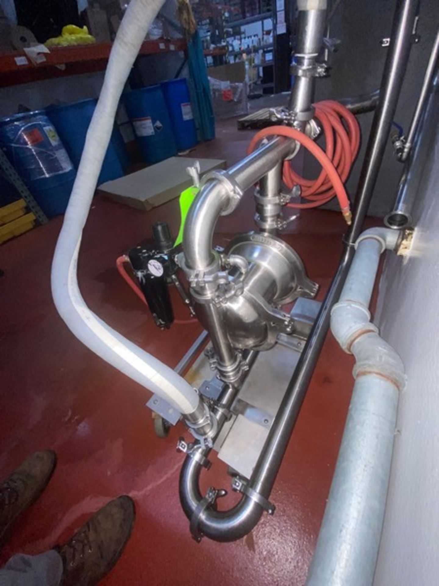 MURZAN S/S Diaphragm Pump, M/N PI-50-SL-SC-IM2-2Mx2M, with Transfer Hose, Mounted on S/S Portable - Image 5 of 7