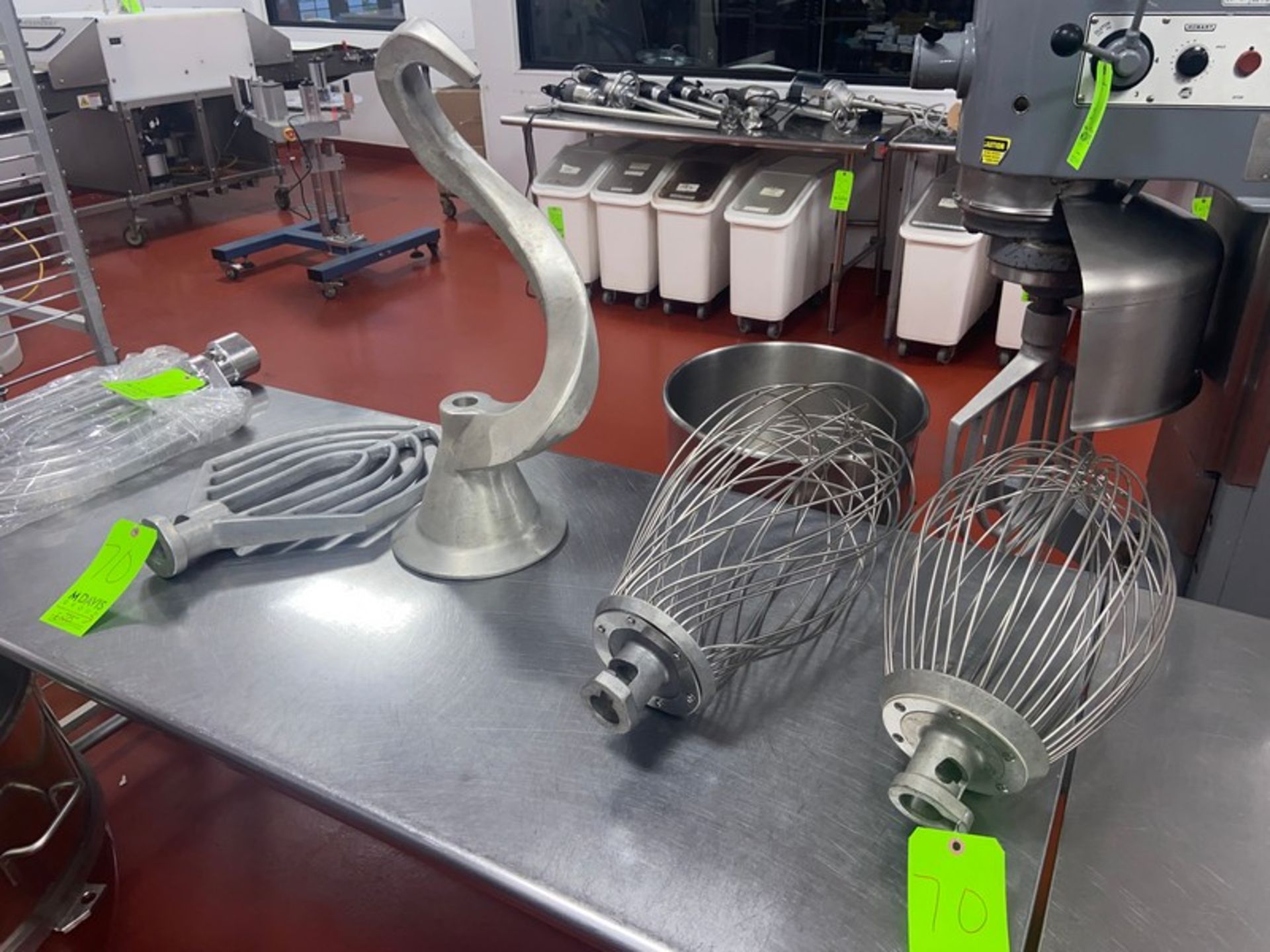 (4) Hobart Mixer Attachments, Includes 1-Flat Beater Attachment, 1-Dough Hook Attachment, & 2-Whip - Bild 2 aus 4