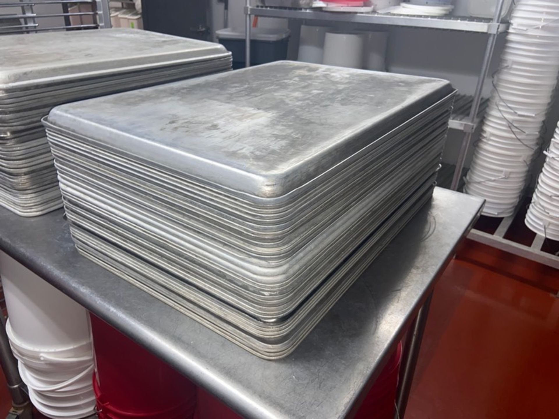 (30) Baking Pans, Internal Dims. of Pans: Aprox. 24" L x 16-1/2" W x 3/4" Deep (LOCATED IN RED - Image 3 of 3