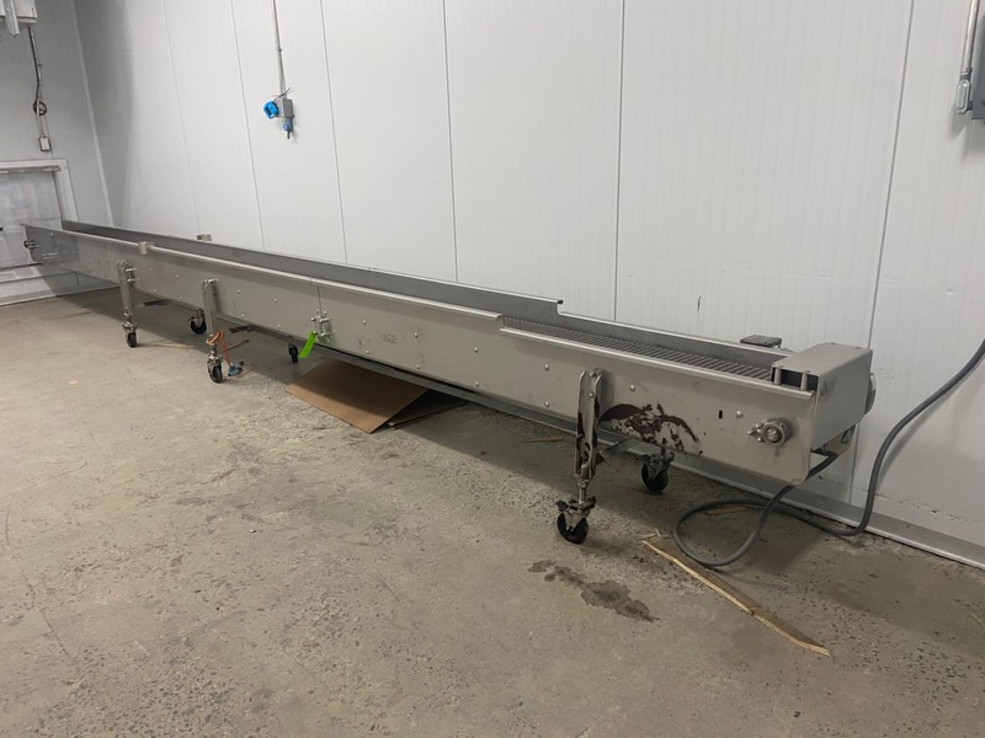Straight Section of Roller Conveyor, Aprox. 290" L, with SEW Drive, with Square D Safety Switch,